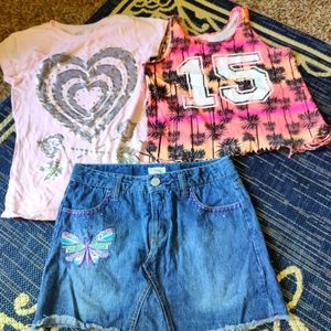 Girls Size XL 14/16 16 Bundle of Tops & Skorts Circo TG Like New